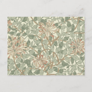 Postal William Morris Honeysuckle Green Floral