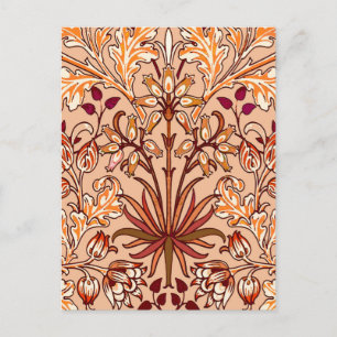 Postal William Morris Hyacinth Print, Brown and Beige