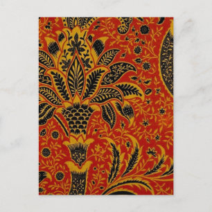 Postal William Morris India Red Floral