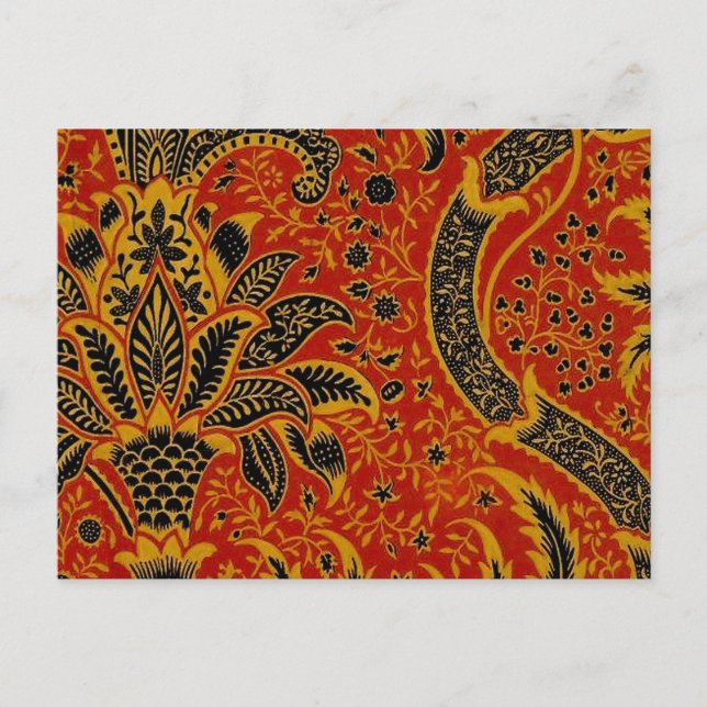 Postal William Morris India Red Floral (Anverso)