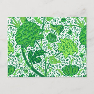 Postal William Morris Jacobean Floral, Verde Esmeralda