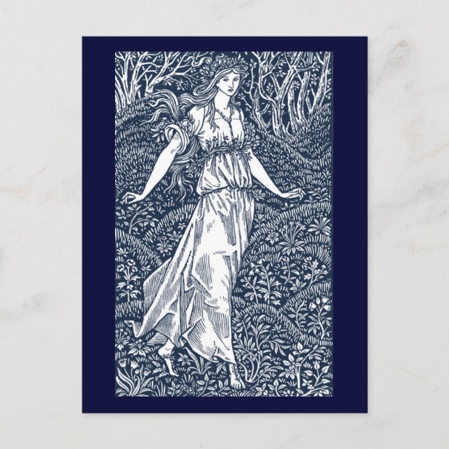 Postal William Morris Lady (Anverso)