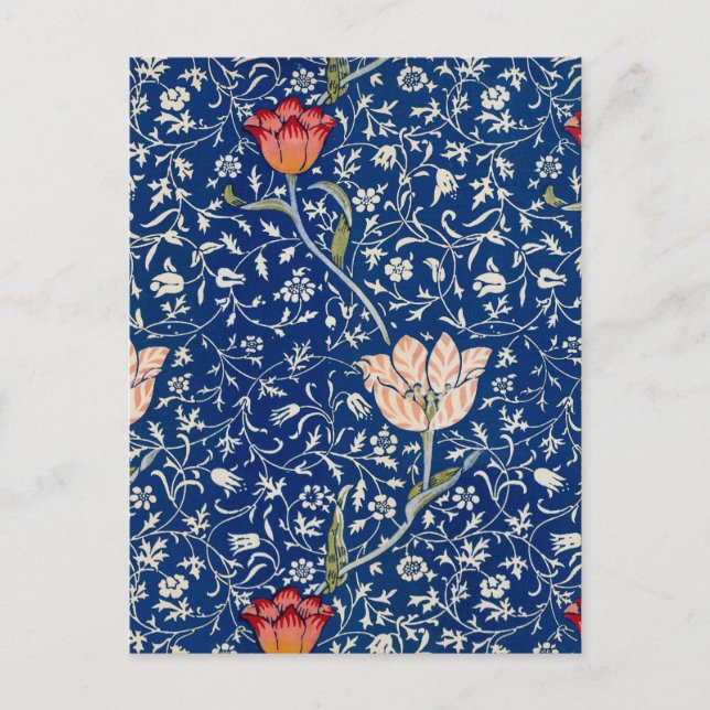 Postal William Morris Medway Blue Floral (Anverso)