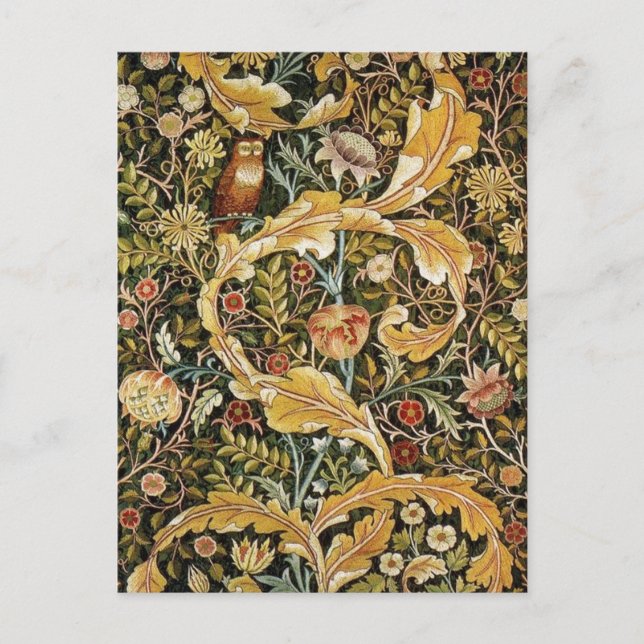 Postal William Morris Owl an Acanthus (Anverso)