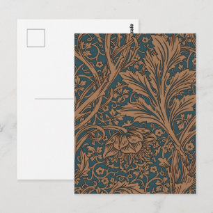 Postal William Morris Patrón Floral Clásico Arcadia