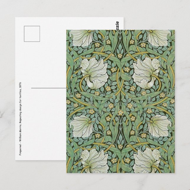 Postal William Morris - Pimpernel (Anverso / Reverso)