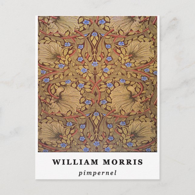 Postal William Morris Pimpernel (Anverso)