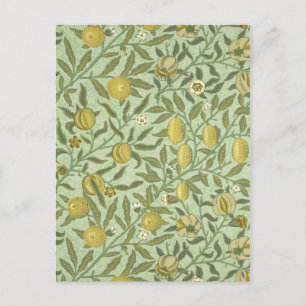Postal William Morris Pomegranate Fruit Design