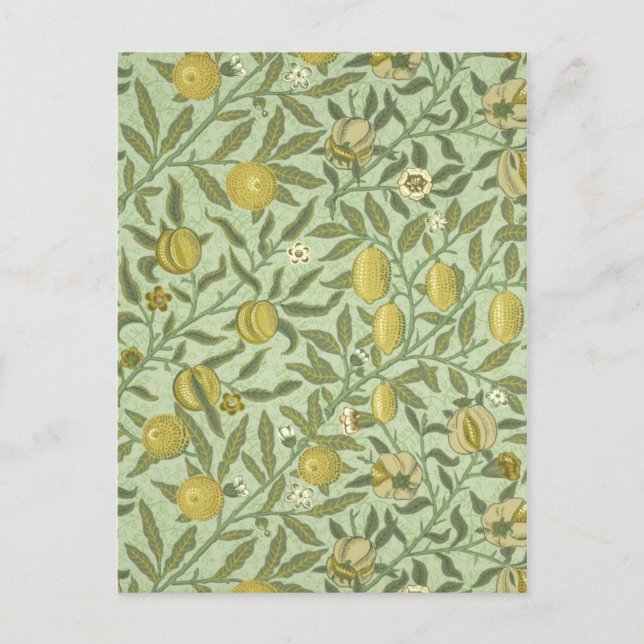 Postal William Morris Pomegranate Fruit Design (Anverso)