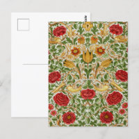 William Morris Rosa y Birds Chintz Red