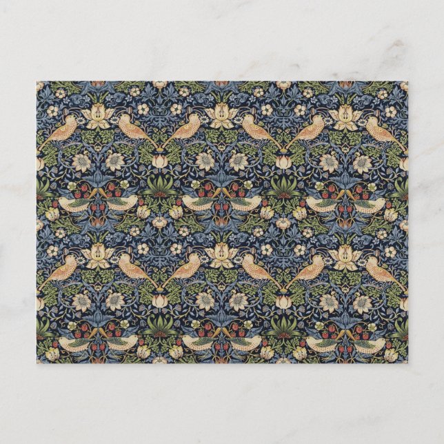 Postal William Morris Strawberry Thief (Anverso)