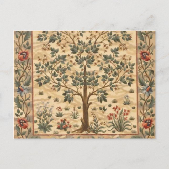 Postal William Morris Tree De La Vida (Anverso)
