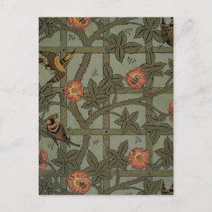 Postal William Morris Trellis Wallpaper Art