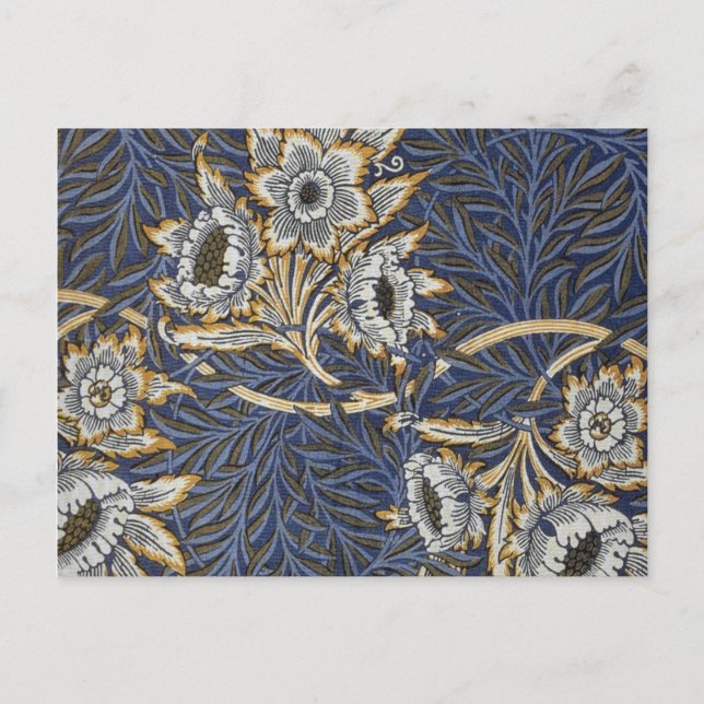 Postal William Morris Tulip y Willow Floral Pattern (Anverso)