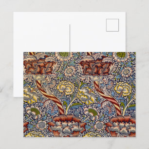 Postal William Morris Wandle English Floral Damask Design