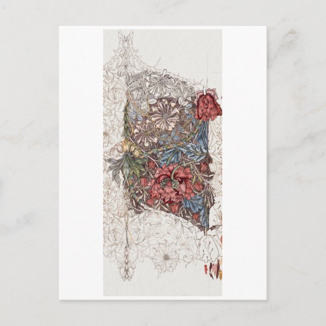 POSTAL : WILLIAM MORRIS : WILD TULIP (Anverso)