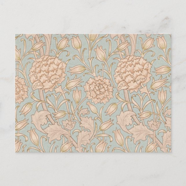 Postal William Morris Wild Tulip Flower Floral Design (Anverso)