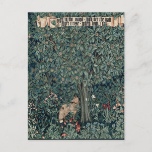 Postal William Morris Woodland Tapestry Fox