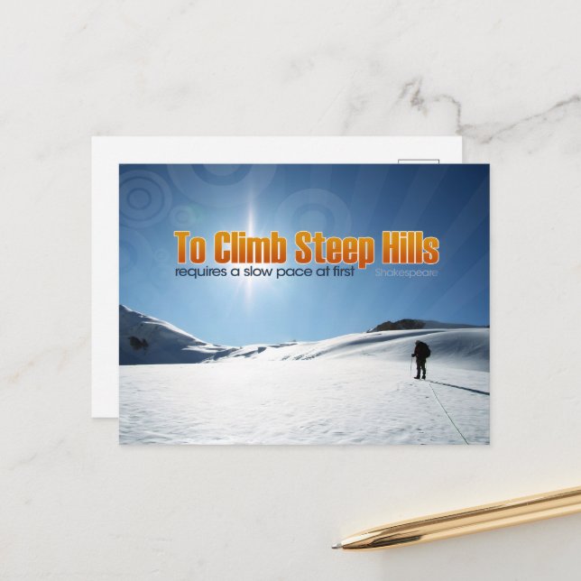 Postal William Shakespeare cita Inspiradora "escalar" (Anverso/Reverso In Situ)