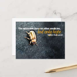 Postal William Shakespeare cita Inspiradora "esperanza"