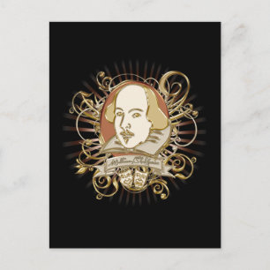 Postal William Shakespeare Escudo (Oro)