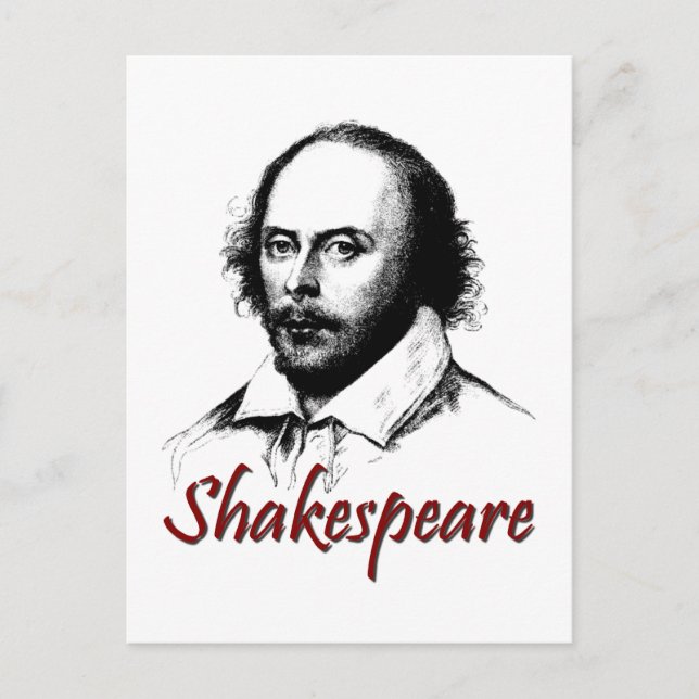 Postal William Shakespeare Etching (Anverso)