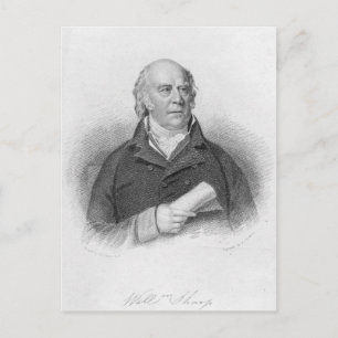 Postal William Sharp, grabado por J. Thomson