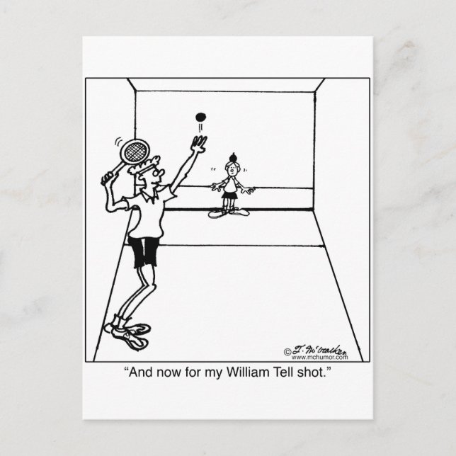 Postal William Tell Racquetball Shot (Anverso)