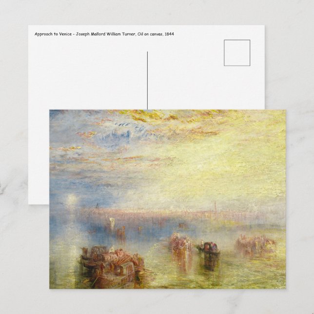 Postal William Turner - Acercamiento a Venecia (Anverso / Reverso)