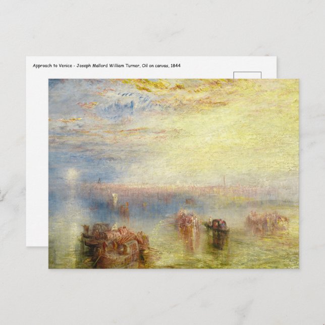 Postal William Turner - Aproximación a Venecia (Anverso / Reverso)