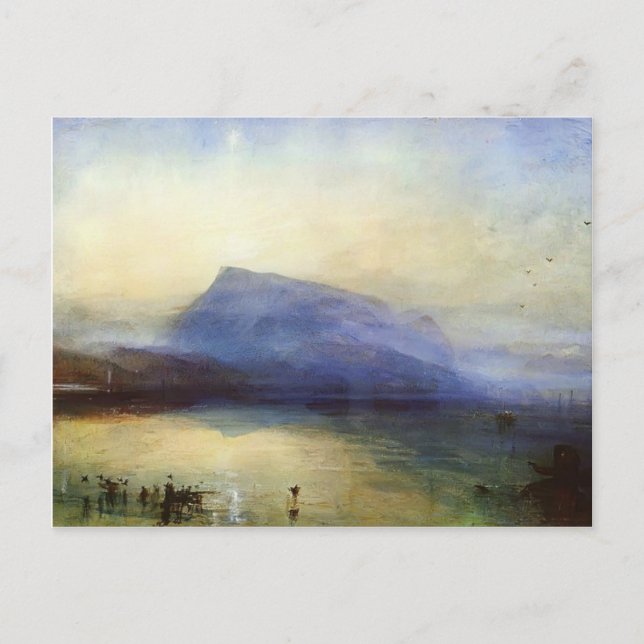 Postal William Turner - Blue Rigi Lake of Lucerne Sunrise (Anverso)