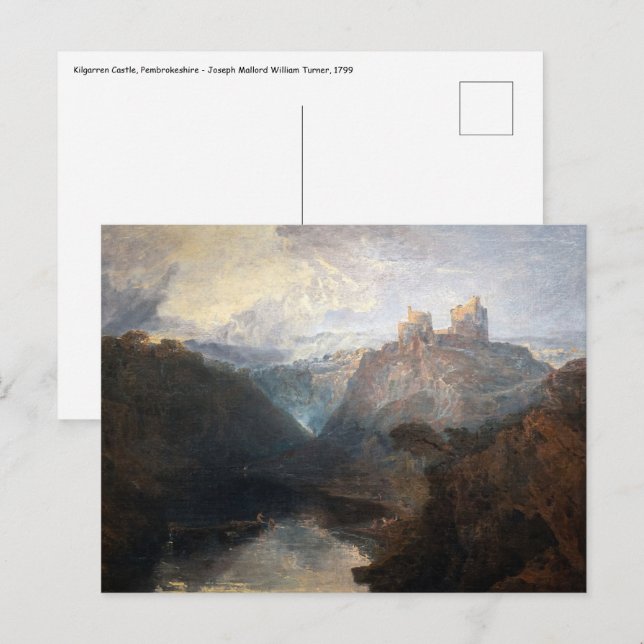 Postal William Turner - Castillo de Kilgarren, Pembrokesh (Anverso / Reverso)