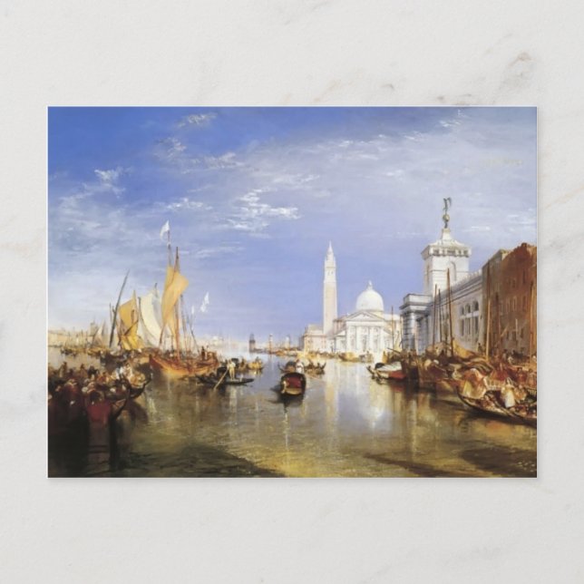 Postal William Turner-Dogana y San Giorgio Maggiore (Anverso)