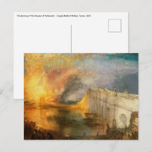 Postal William Turner - El incendio del Parlamento