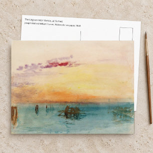 Postal William Turner - La laguna cerca de Venecia al ata