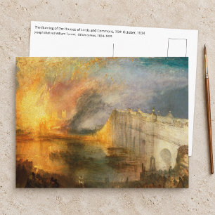 Postal William Turner - La quema del Parlamento