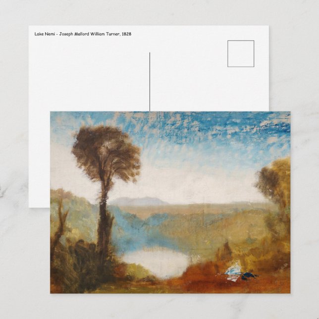 Postal William Turner - Lago Nemi (Anverso / Reverso)