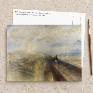 Postal William Turner - Lluvia, vapor y velocidad