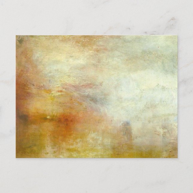 Postal william turner - puesta de sol sobre un lago (Anverso)