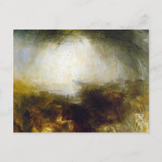 Postal William Turner-Shade & Darkness,Noche de Lujo (Anverso)