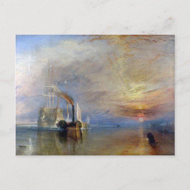 Postal William Turner: Temeraire atormentado hasta el últ (Anverso)