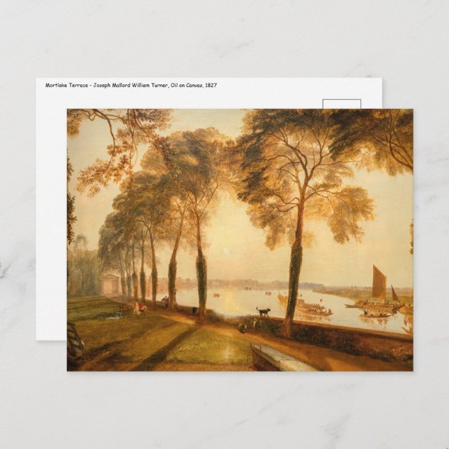 Postal William Turner - Terraza Mortlake (Anverso / Reverso)