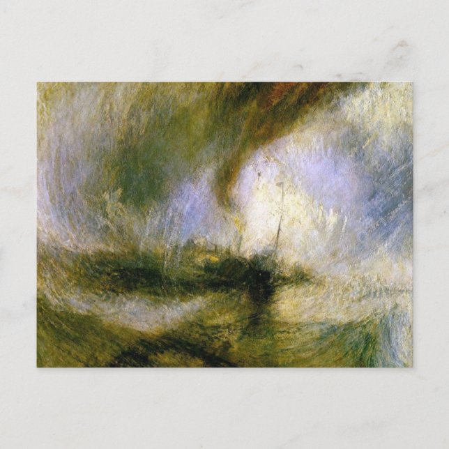 Postal william turner - tormenta de nieve (Anverso)