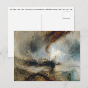 Postal William Turner - Tormenta de nieve