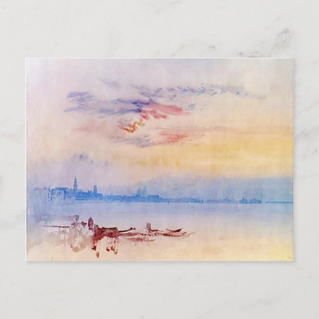 Postal William Turner-Venecia, al este de Giudecca, Sunri (Anverso)