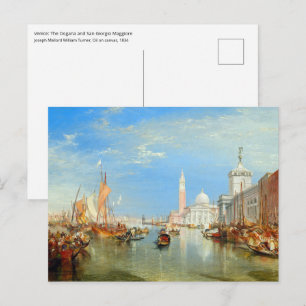 Postal William Turner - Venecia, La Dogana y San Giorgio