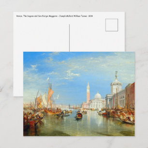 Postal William Turner - Venecia, La Dogana y San Giorgio