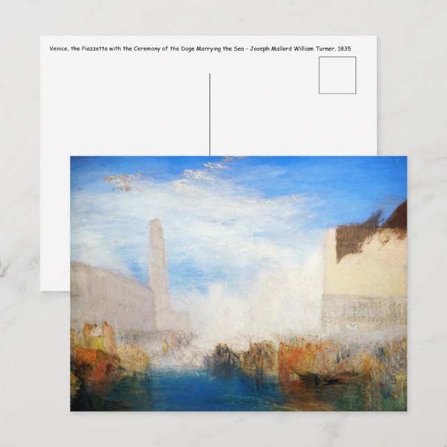 Postal William Turner - Venecia, la Piazzetta (Anverso / Reverso)