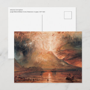 Postal William Turner - Vesubio en erupción