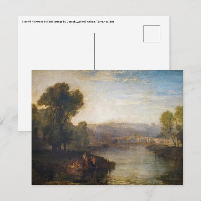 Postal William Turner - Vista de la colina de Richmond y  (Anverso / Reverso)